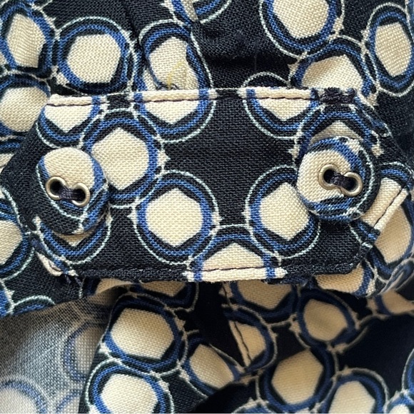 Next UK Printed Blouse Top Short Sleeve Shirt Polka Dot Geometric Pattern Sz 10 - Picture 14 of 14